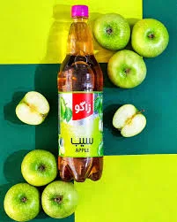 نوشیدنی  گازدار سیب یک لیتری